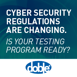 Doble | What is your transformer trying to tell you? Find out »Cyber security regulations are changing…Is your testing program ready?