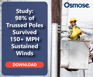 Osmose Study: 98% of Trussed Poles Survived 150+ MPH Sustained Winds